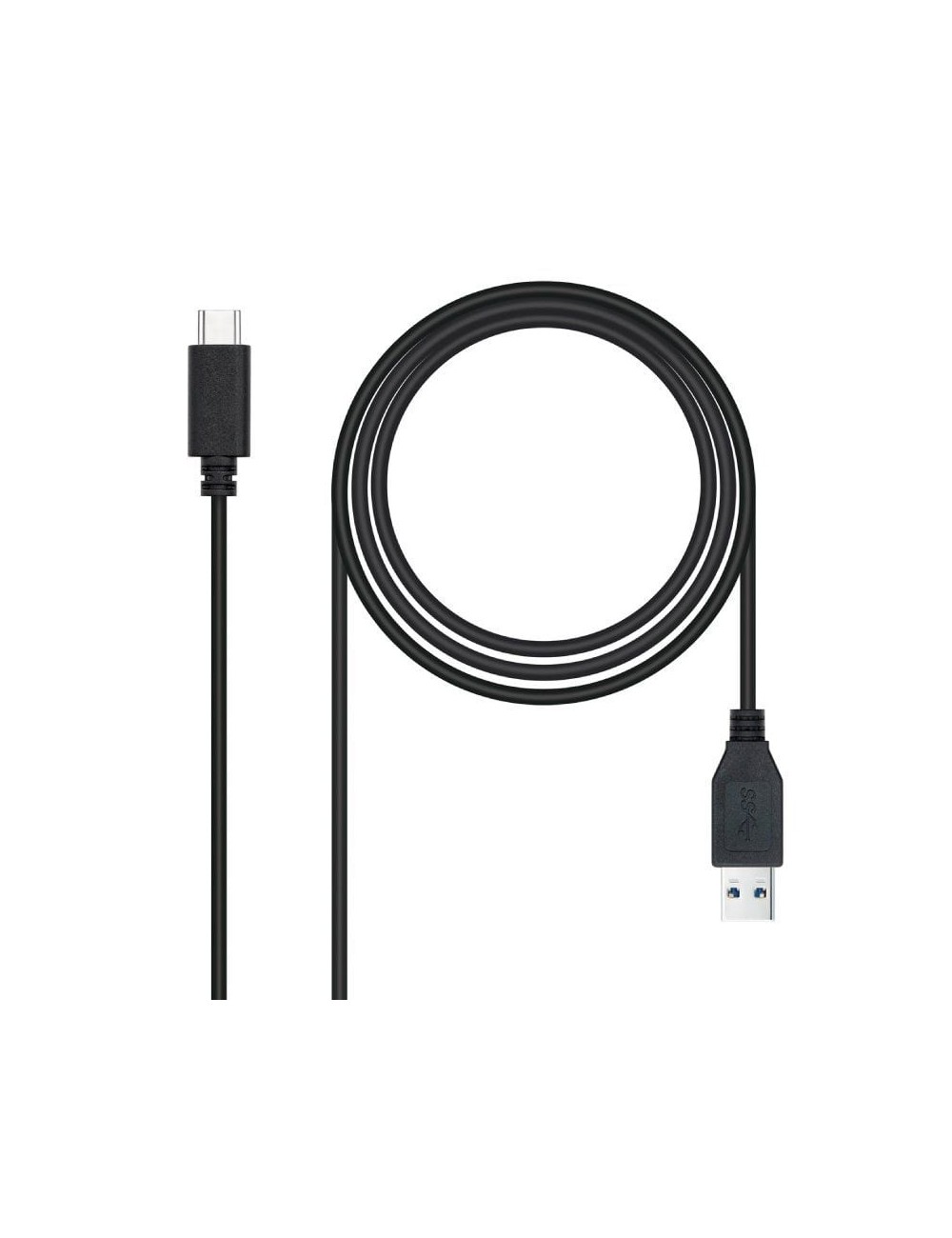 Cable USB 3.1 Tipo-C Nanocable 10.01.4002/ USB Tipo-C Macho - USB Macho/ 10Gbps/ 2m/ Negro