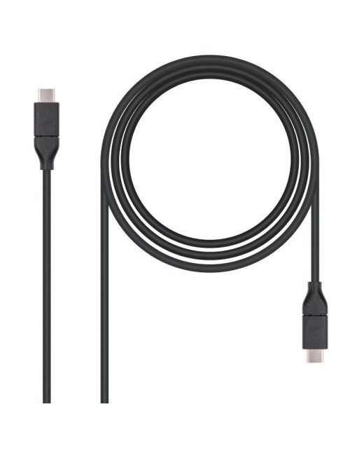 Cable USB 3.1 Nanocable 10.01.4101/ USB Tipo-C Macho - USB Tipo-C Macho/ 1m/ Negro