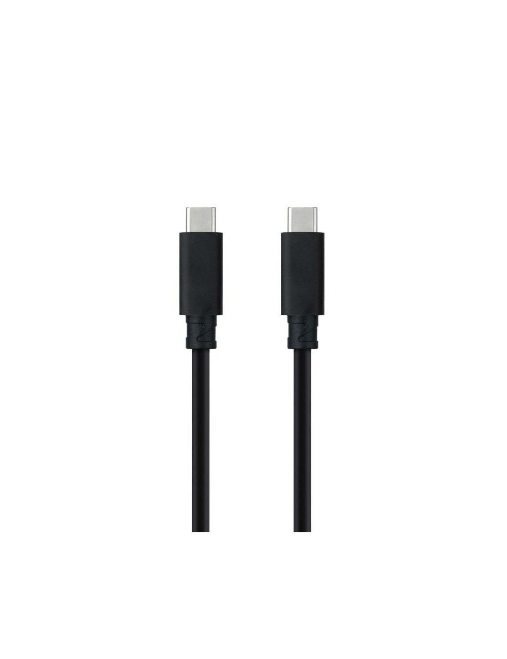 Cable USB 3.1 Tipo-C Nanocable 10.01.4102/ USB Tipo-C Macho - USB Tipo-C Macho/ Hasta 100W/ 10Gbps/ 2m/ Negro