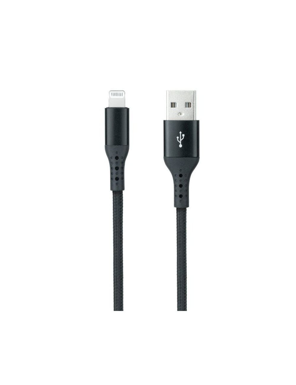 Cable USB 2.0 Lightning Nanocable 10.10.0401-COBK/ USB Macho - Lightning Macho/ 1m/ Negro