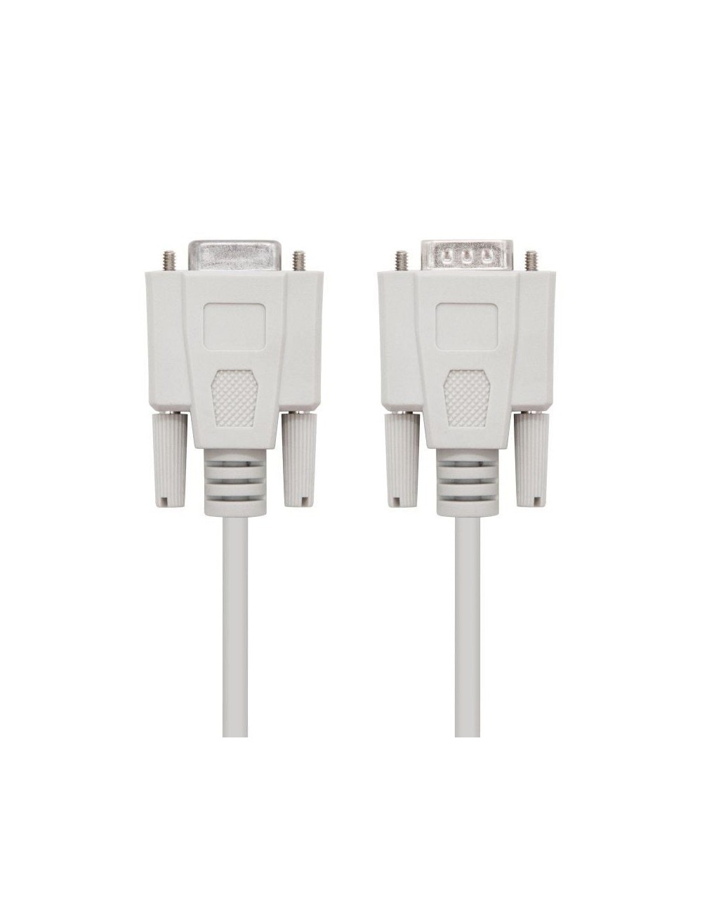 Cable Serie NULL Modem Nanocable 10.14.0502/ DB9 Macho - DB9 Hembra/ 1.8m/ Beige