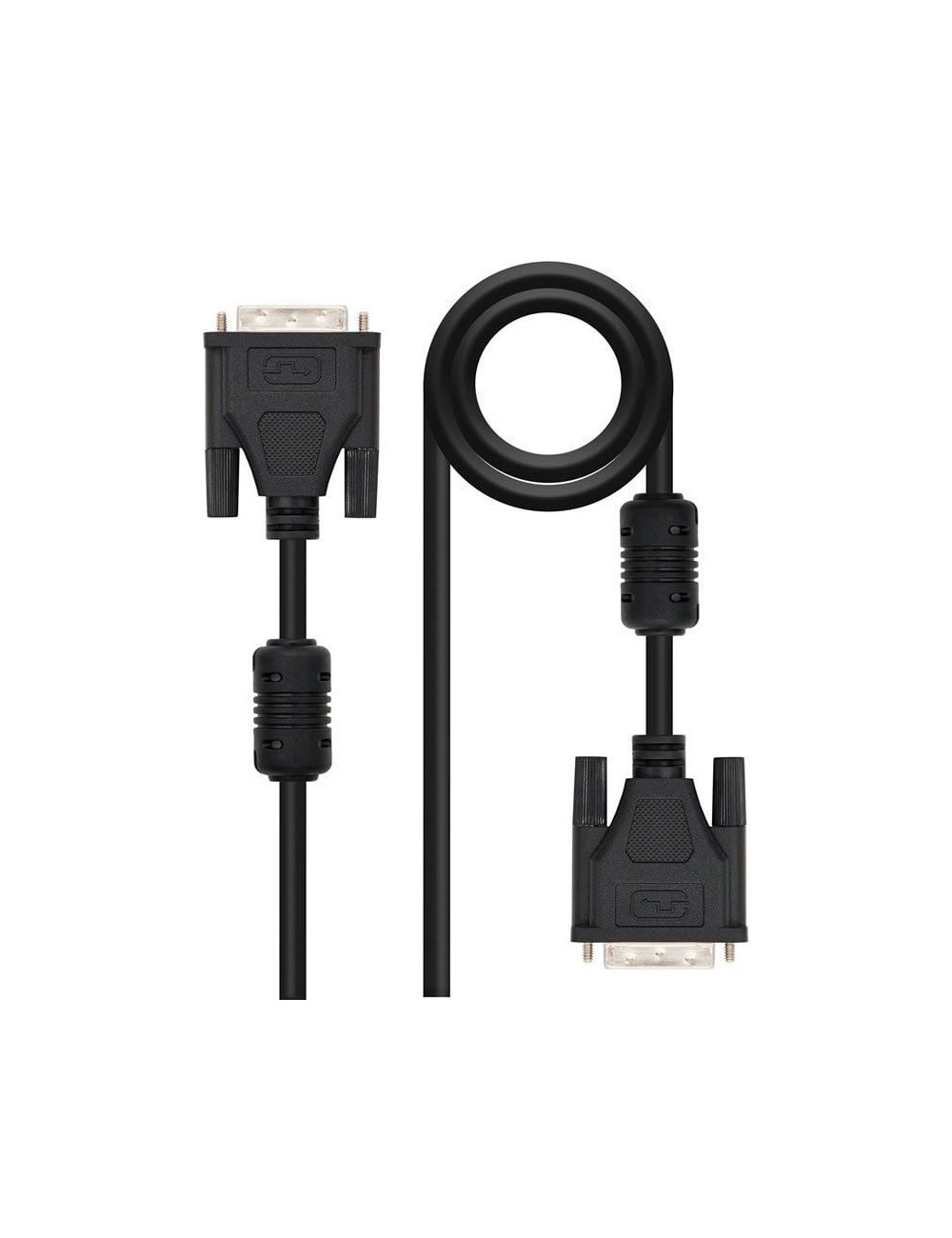 Cable DVI Dual Nanocable 10.15.0802/ DVI Macho - DVI Macho/ 1.8m/ Negro