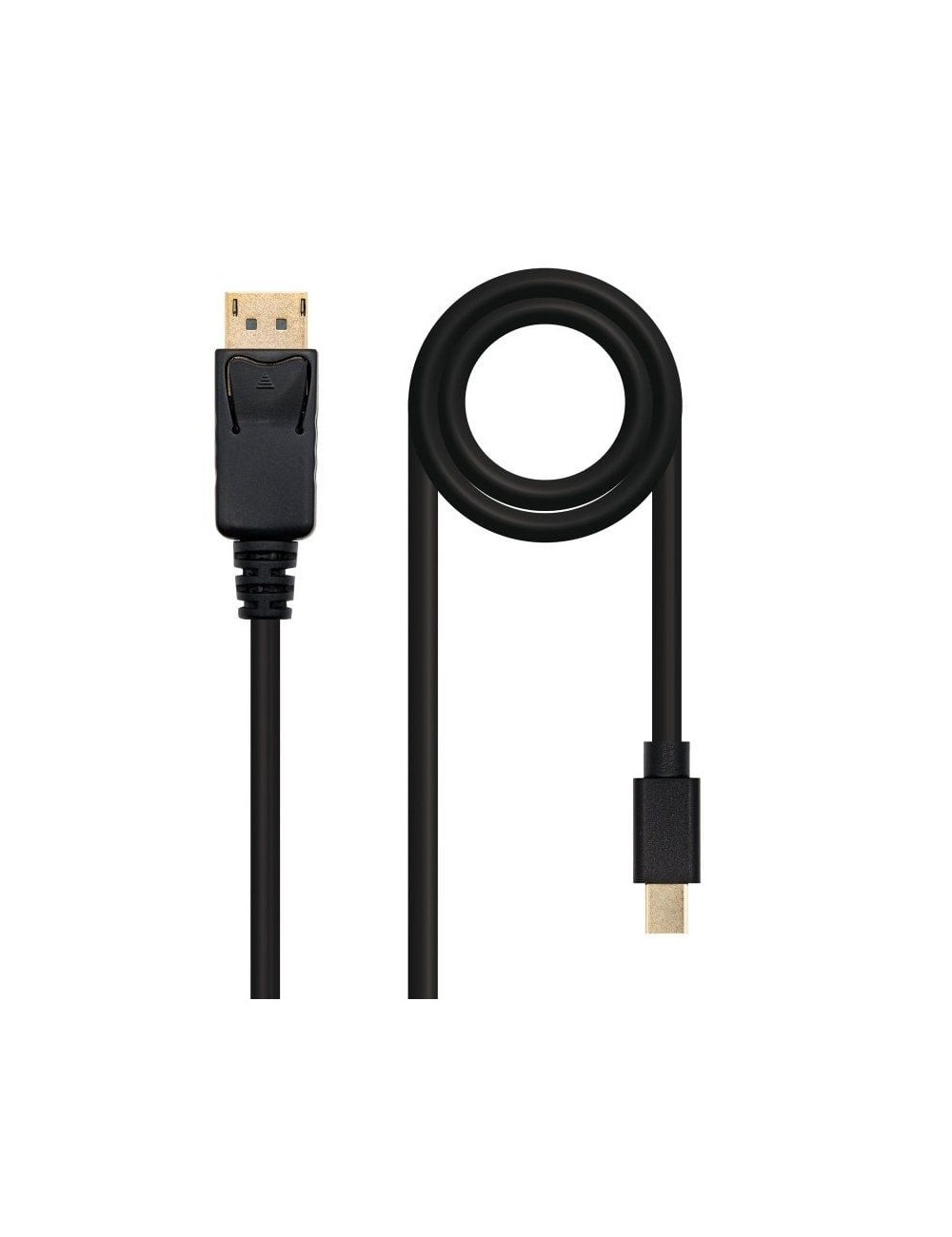 Cable Mini DisplayPort 1.2 4K Nanocable 10.15.2402/ Mini DisplayPort Macho - DisplayPort Macho/ 2m/ Negro