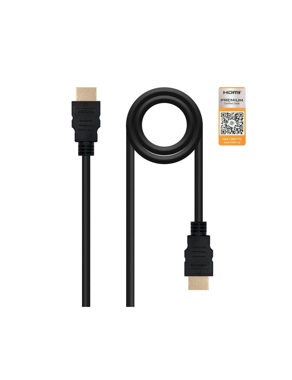 Cable HDMI 2.0 4K Nanocable 10.15.3601-L150/ HDMI Macho - HDMI Macho/ 1.5m/ Certificado/ Negro