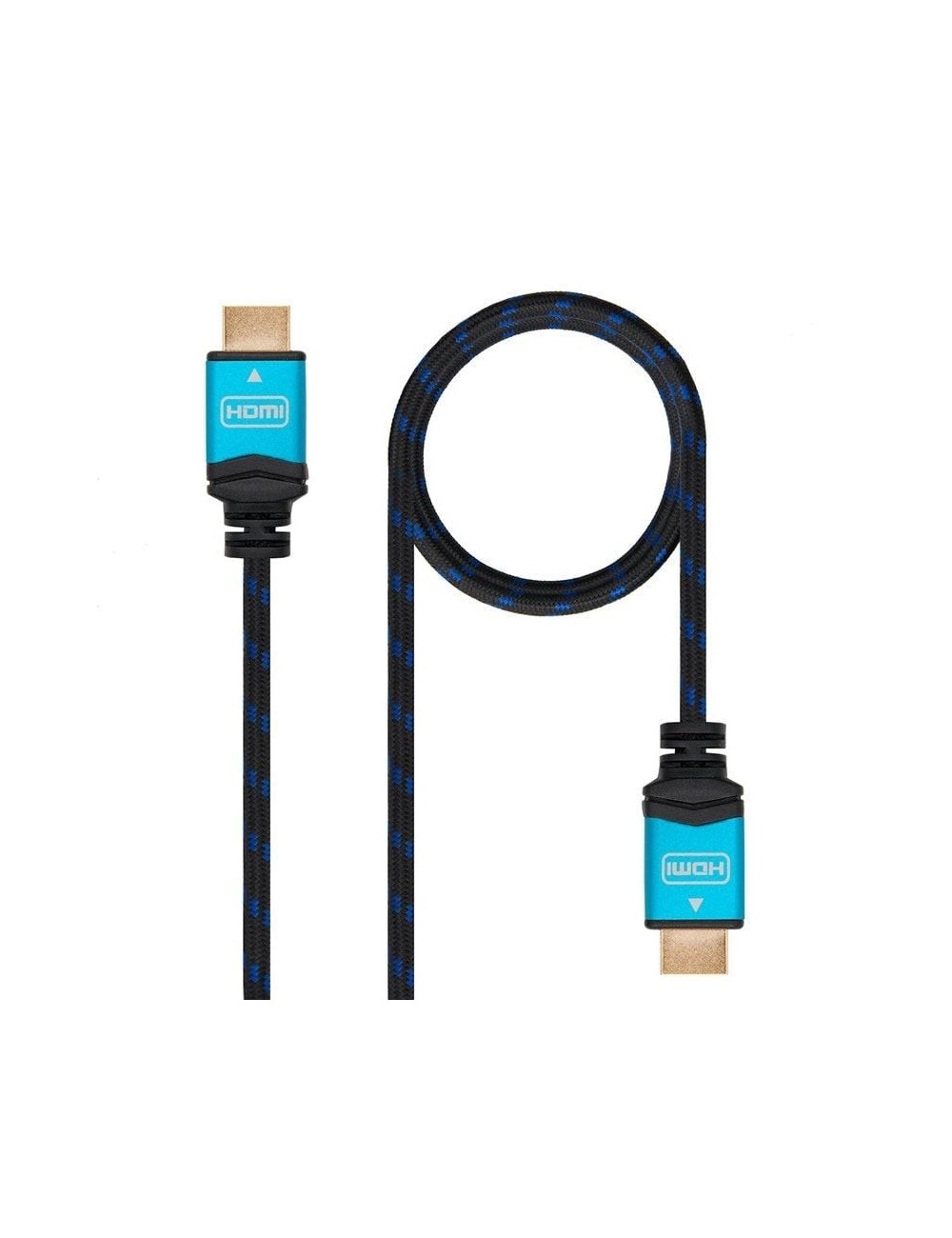 Cable HDMI 2.0 4K Nanocable 10.15.3701/ HDMI Macho - HDMI Macho/ 1m/ Negro/ Azul