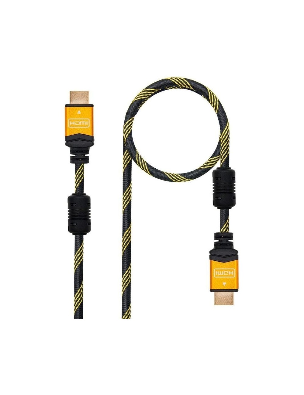Cable HDMI 2.0 4K Nanocable 10.15.1602/ HDMI Macho - HDMI Macho/ 1.5m/ Negro/ Naranja