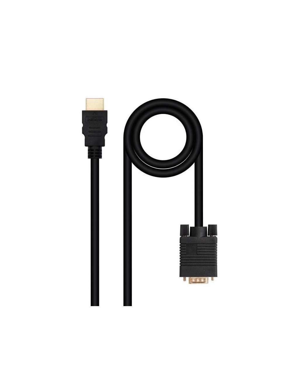Cable Conversor Nanocable 10.15.4348/ HDMI Macho - VGA Macho/ 1.8m/ Negro