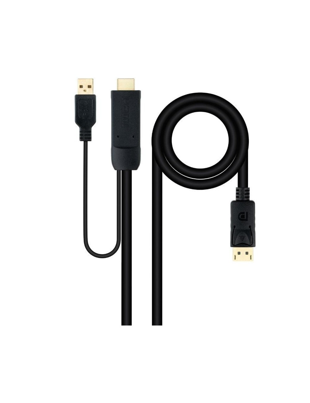 Cable Conversor Nanocable 10.15.4352/ HDMI Macho - DisplayPort Macho/ 1.8m/ Negro