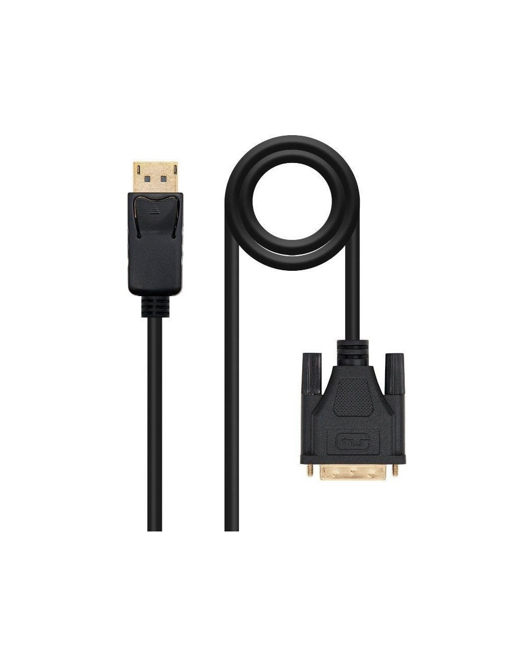 Cable Conversor Nanocable 10.15.4502/ DisplayPort Macho - DVI Macho/ 2m/ Negro