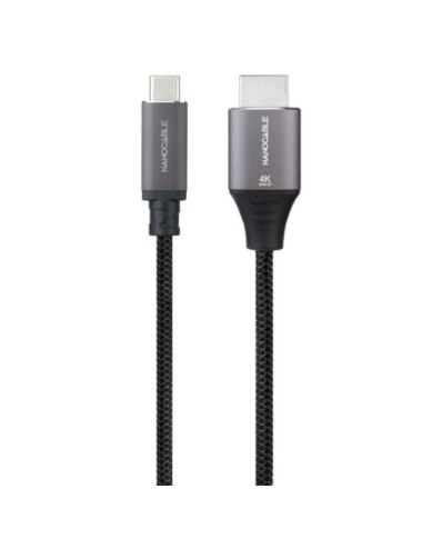 Cable Conversor Nanocable 10.15.5262/ USB Tipo-C Macho - HDMI Macho/ 1.8m/ Negro