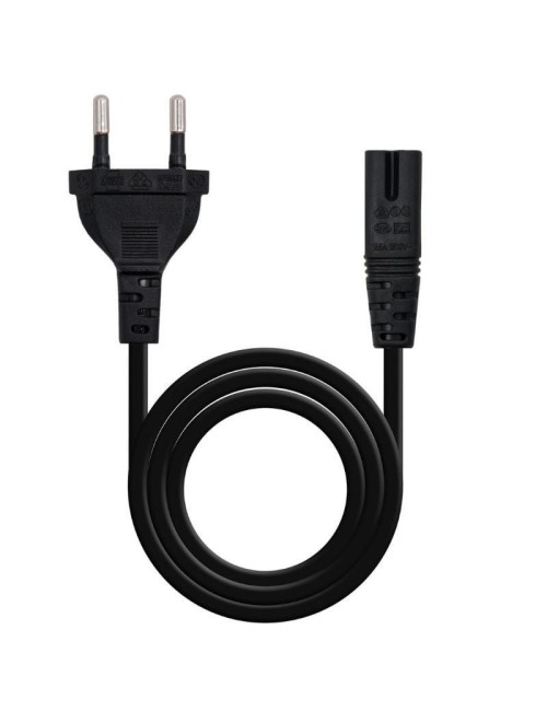 Cable Alimentación Forma 8 Nanocable 10.22.0402-L300/ CEE7/16 Macho - C7 Hembra/ 3m/ Negro