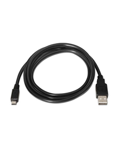 Cable USB 2.0 Nanocable 10.01.0503/ USB Macho - MicroUSB Macho/ 3m/ Negro