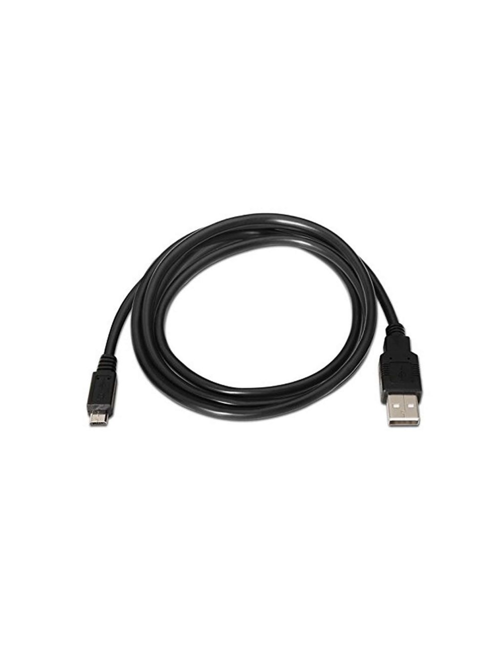 Cable USB 2.0 Nanocable 10.01.0503/ USB Macho - MicroUSB Macho/ 3m/ Negro
