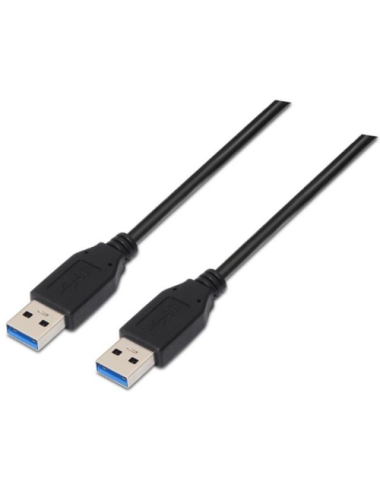 Cable USB 3.0 Nanocable 10.01.1002-BK/ USB Macho - USB Macho/ 5Gbps/ 2m/ Negro