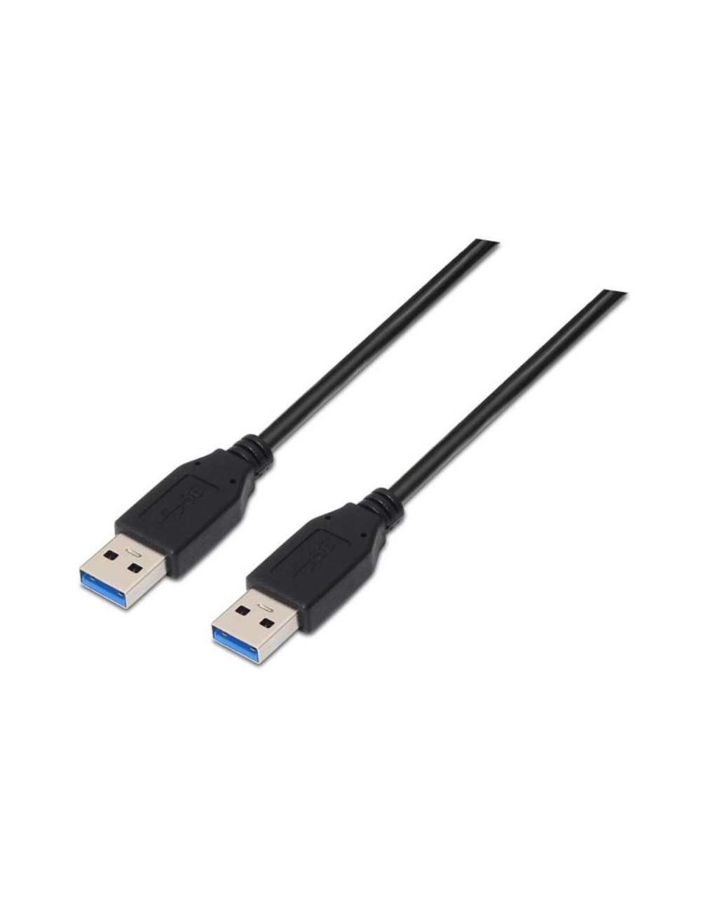 Cable USB 3.0 Nanocable 10.01.1002-BK/ USB Macho - USB Macho/ 5Gbps/ 2m/ Negro