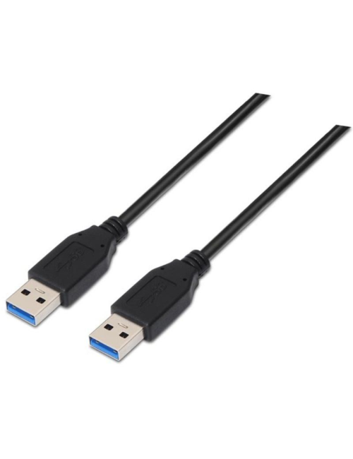 Cable USB 3.0 Nanocable 10.01.1002-BK/ USB Macho - USB Macho/ 5Gbps/ 2m/ Negro