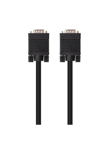 Cable SVGA Nanocable 10.15.1302/ VGA Macho - VGA Macho/ 1.8m/ Negro