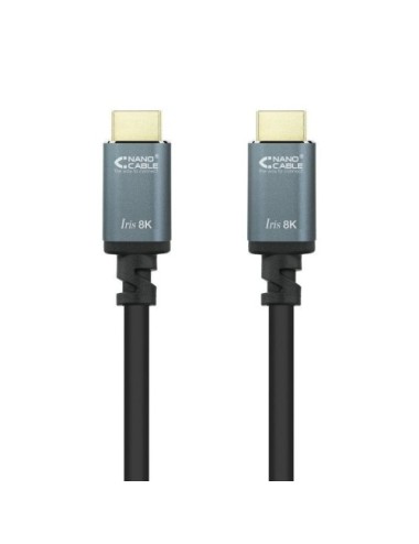 Cable HDMI 2.1 8K Nanocable 10.15.8002/ HDMI Macho - HDMI Macho/ 2m/ Negro