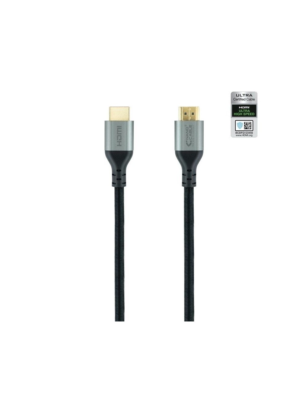 Cable HDMI 2.1 8K Nanocable 10.15.8102/ HDMI Macho - HDMI Macho/ 2m/ Certificado/ Negro