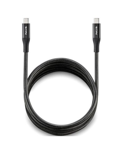 Cable USB 4.0 Tipo-C NGS KNOT/ USB Tipo-C Macho - USB Tipo-C Macho/ Hasta 240W/ 40Gbps/ 2m/ Negro