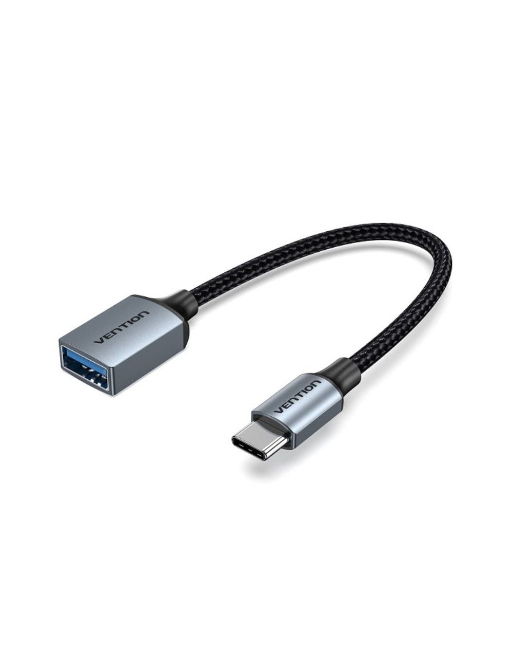 Cable USB 2.0 Tipo-C Vention CCXHB/ USB Tipo-C Macho - USB Hembra/ 15cm