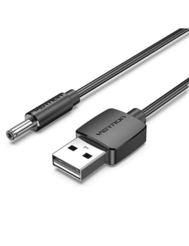 Cable Alimentación Vention CEXBF/ USB Macho - DC 3.5mm Macho/ 1m/ Negro