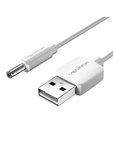 Cable Alimentación Vention CEXWF/ USB Macho - DC 3.5mm Macho/ 1m/ Blanco