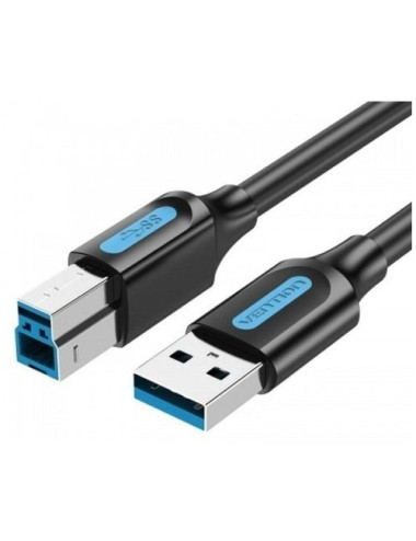 Cable USB 3.0 Vention COOBF/ USB Tipo-B Macho - USB Macho/ 5Gbps/ 1m/ Negro
