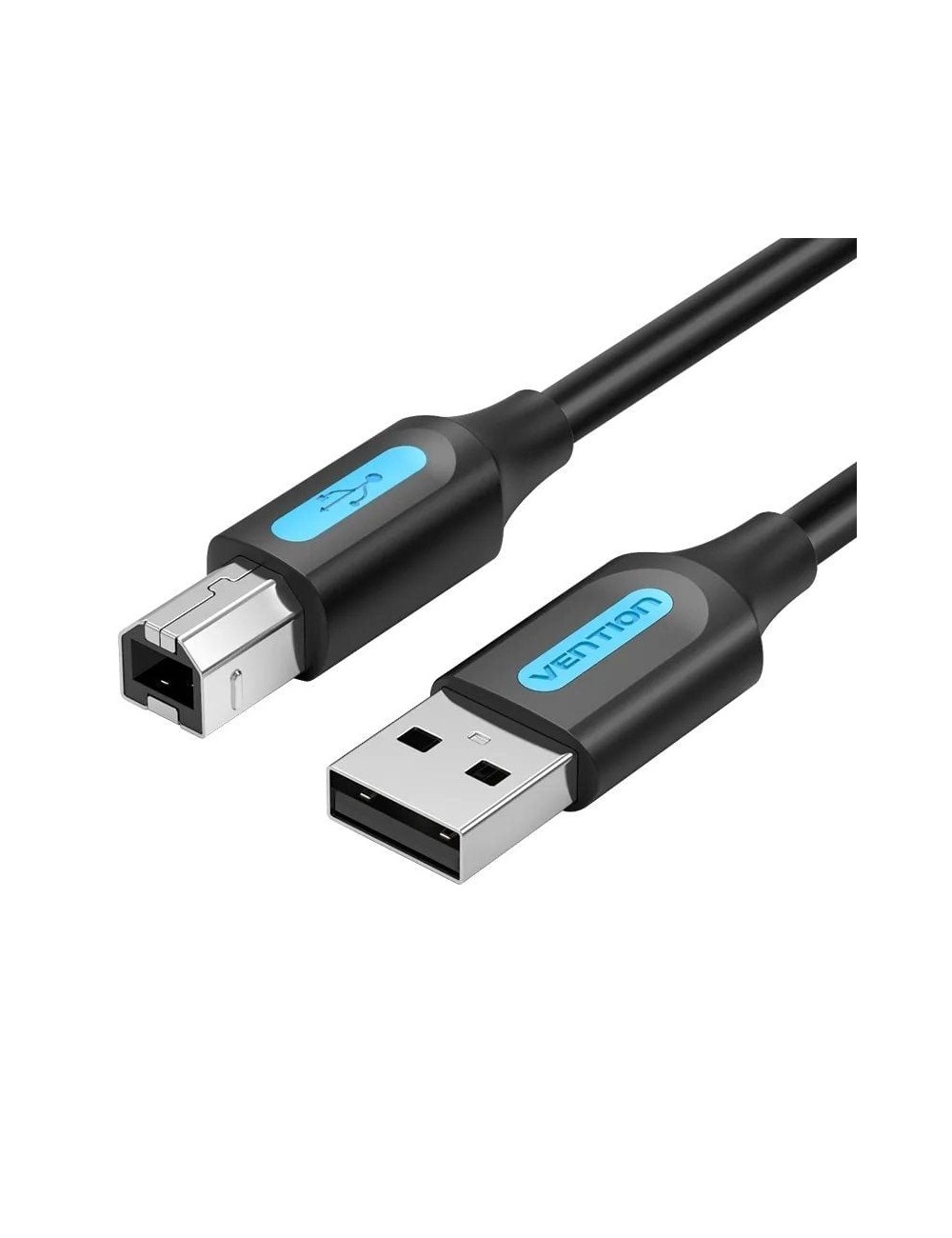 Cable USB 2.0 Impresora Vention COQBJ/ USB Tipo-B Macho - USB Macho/ 480Mbps/ 5m/ Negro