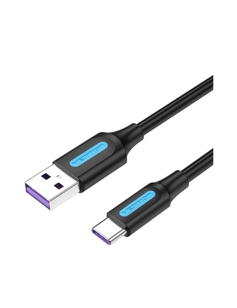 Cable USB 2.0 Tipo-C Vention CORBC/ USB Macho - USB Tipo-C Macho/ 480Mbps/ 25cm/ Negro