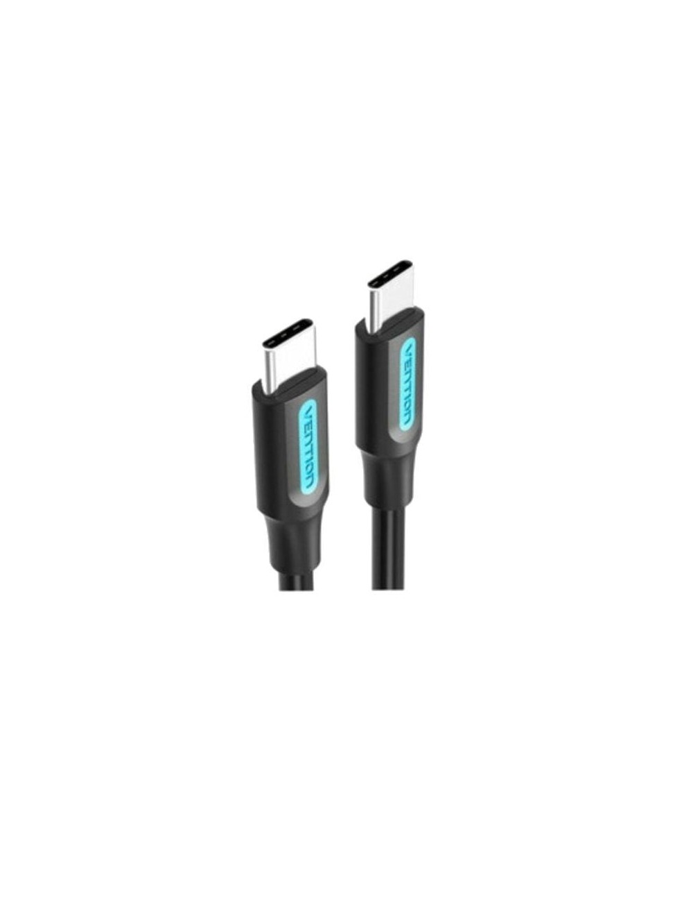 Cable USB 2.0 Tipo-C Vention COSBH/ USB Tipo-C Macho - USB Tipo-C Macho/ Hasta 60W/ 480Mbps/ 2m/ Negro
