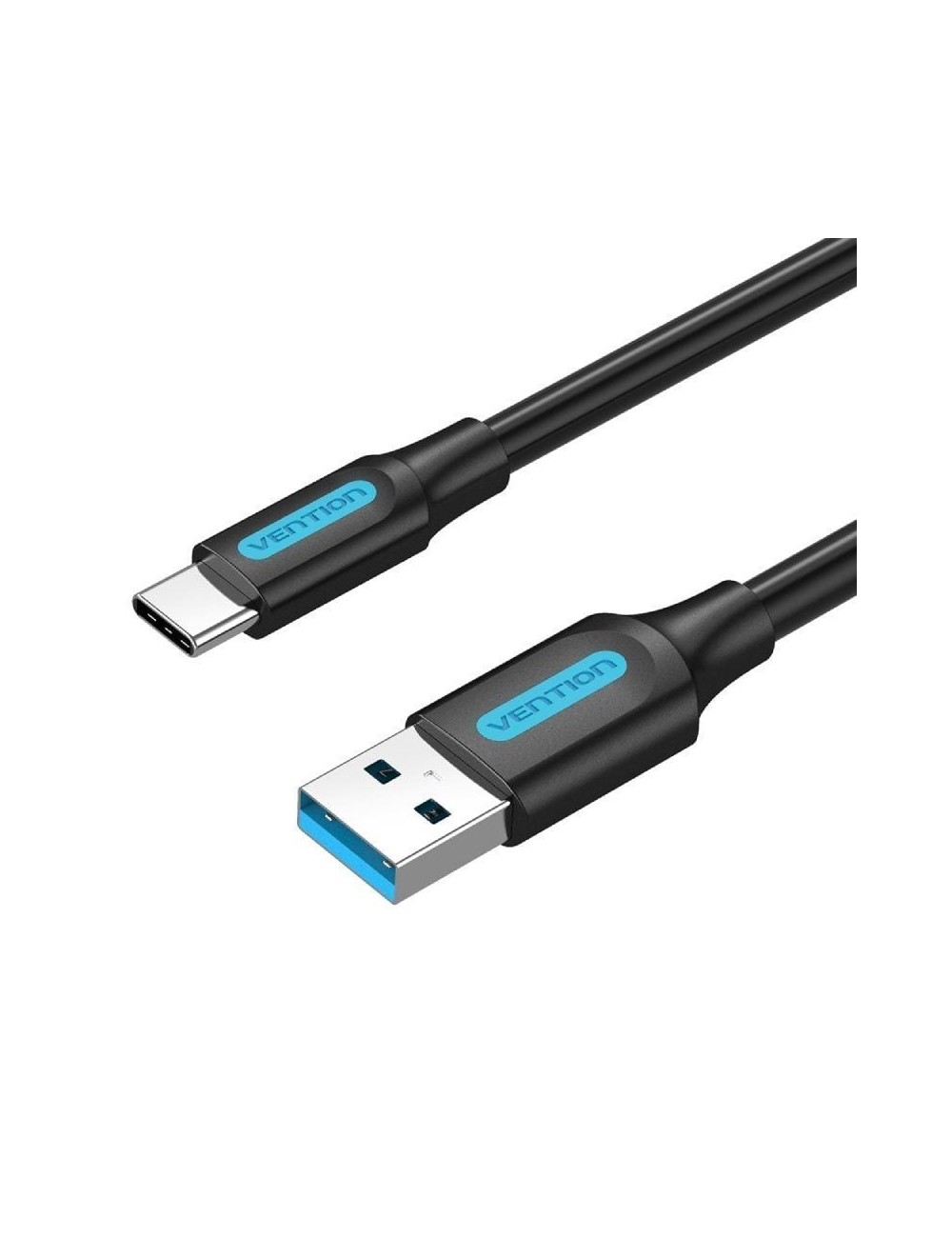 Cable USB 3.0 Tipo-C Vention COZBG/ USB Macho - USB Tipo-C Macho/ Hasta 60W/ 5Gbps/ 1.5m/ Negro