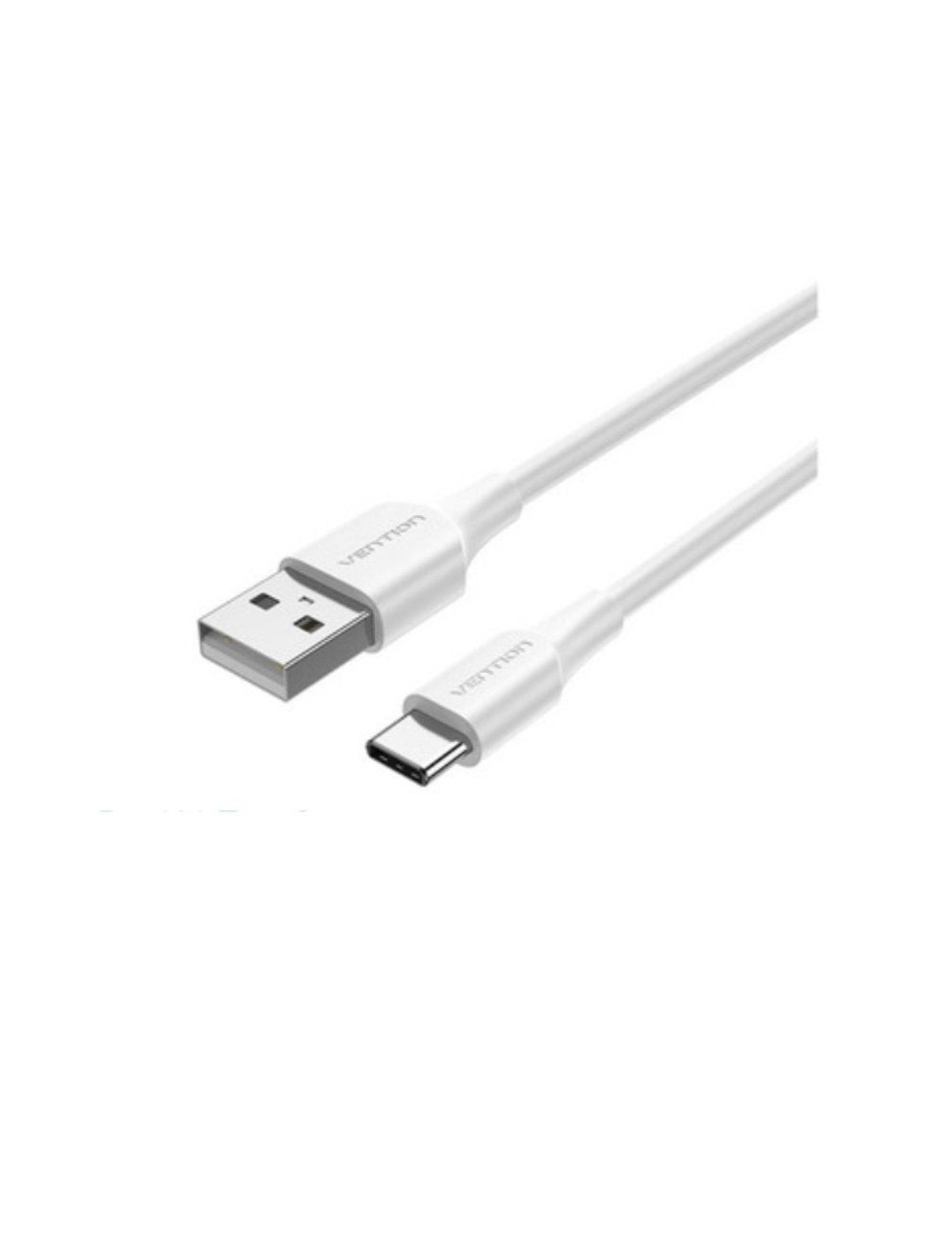 Cable USB 2.0 Tipo-C Vention CTHWH/ USB Tipo-C Macho - USB Macho/ 480Mbps/ 2m/ Blanco