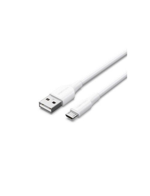 Cable USB 2.0 Vention CTIWG/ USB Macho - MicroUSB Macho/ Hasta 60W/ 480Mbps/ 1.5m/ Blanco