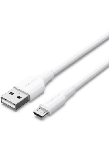 Cable USB 2.0 Vention CTIWH/ USB Macho - MicroUSB Macho/ 480Mbps/ 2m/ Blanco