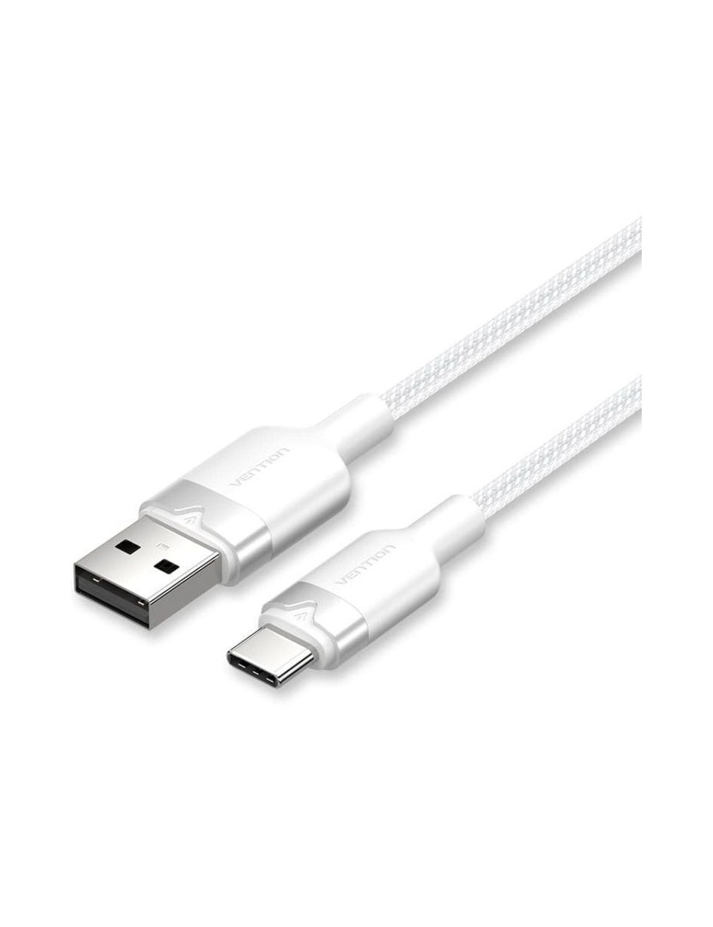Cable USB 2.0 Tipo-C Vention CTNWH/ USB Tipo-C Macho - USB Macho/ Hasta 60W/ 480Mbps/ 2m/ Blanco