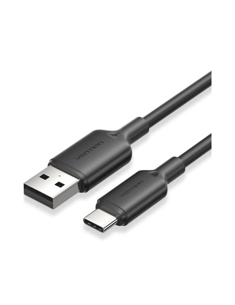 Cable USB 2.0 Tipo-C Vention CTQBF/ USB Tipo-C Macho - USB Macho/ Hasta 60W/ 480Mbps/ 1m/ Negro