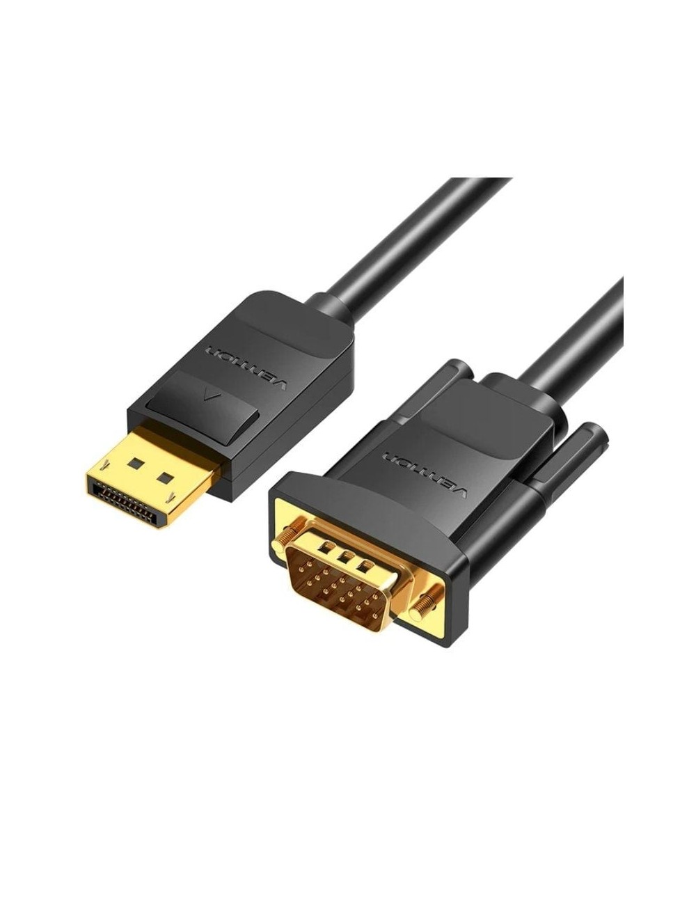 Cable Conversor Vention HBLBH/ DisplayPort Macho - VGA Macho/ 2m/ Negro