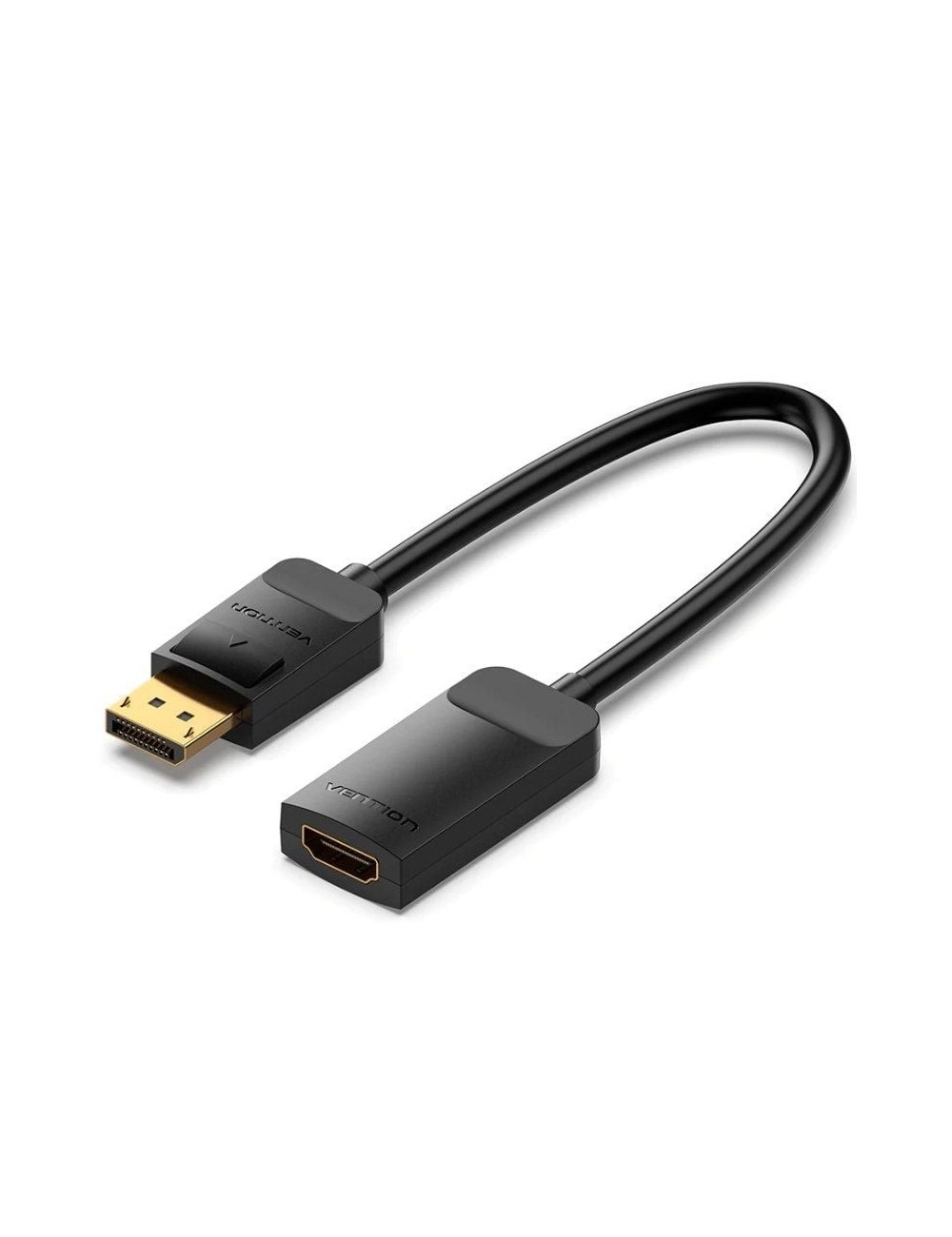 Cable Conversor Vention HBZBB/ DisplayPort Macho - HDMI 4K Hembra/ 15cm/ Negro