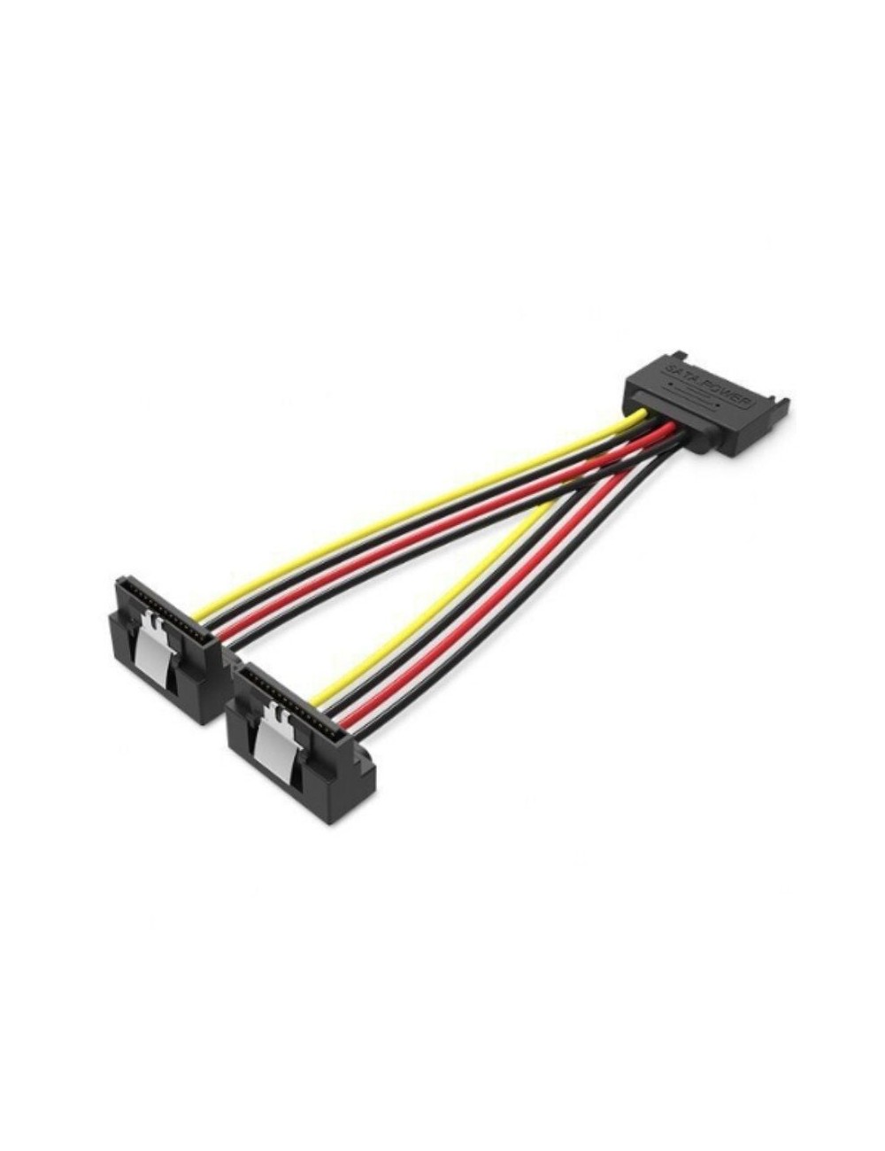 Cable Alimentación Vention KDBBB/ SATA Macho - 2x SATA Hembra/ 15cm/ Negro