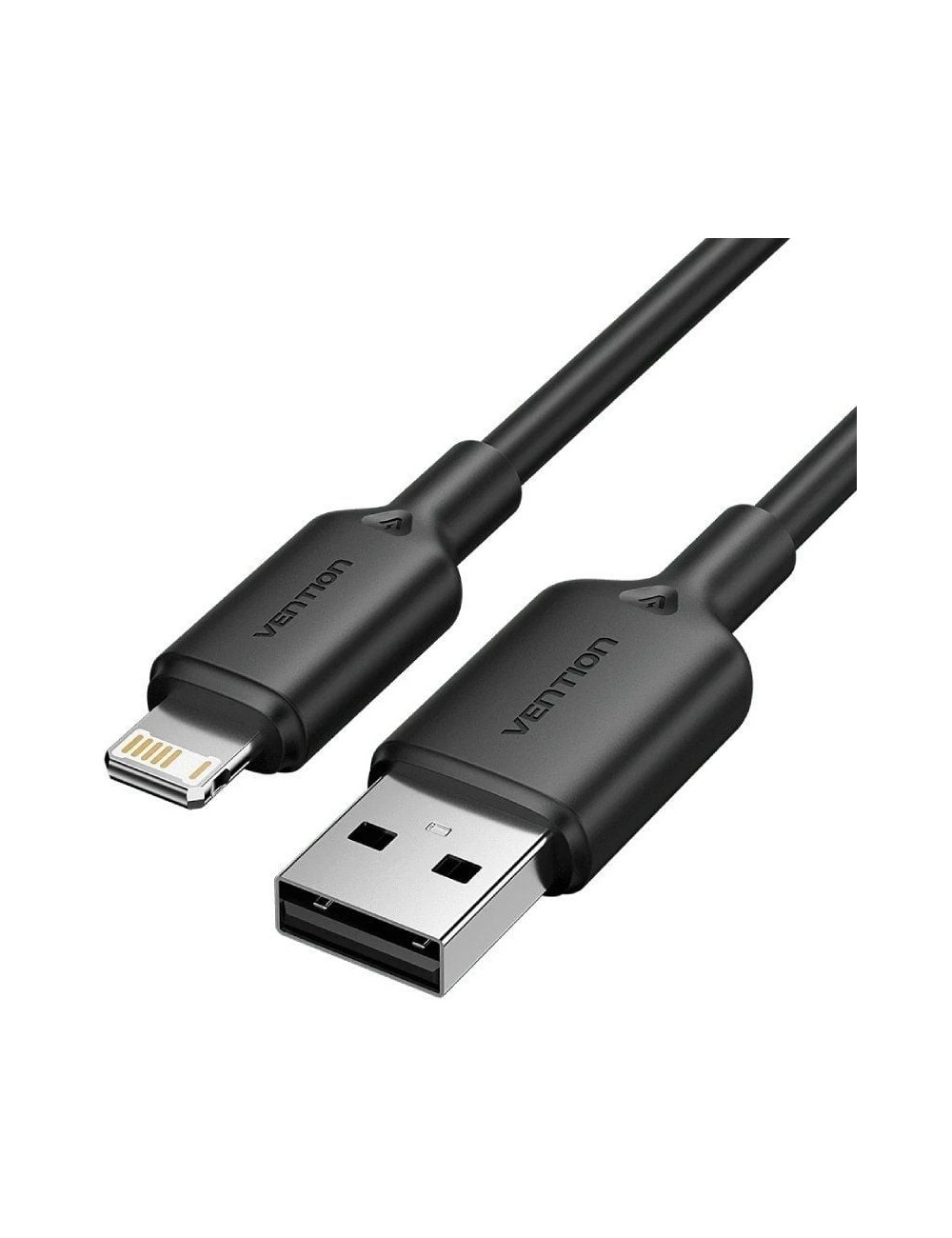 Cable USB 2.0 Lightning Vention LAMBH/ USB Macho - Lightning Macho/ 480Mbps/ 2m/ Negro