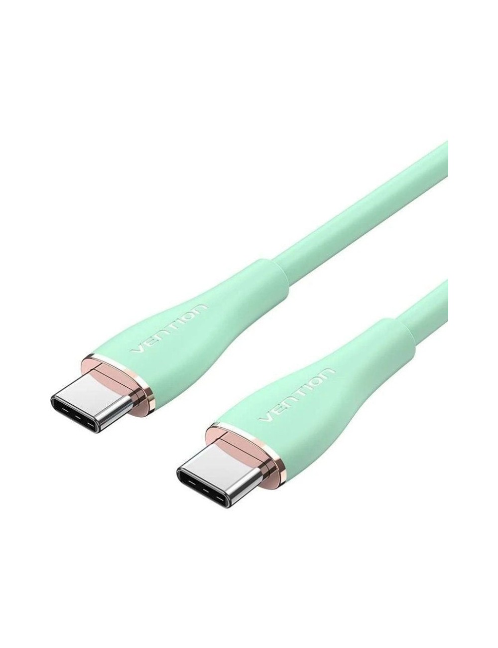 Cable USB 2.0 Tipo-C Vention TAWGF/ USB Tipo-C Macho - USB Tipo-C Macho/ Hasta 100W/ 480Mbps/ 1m/ Verde