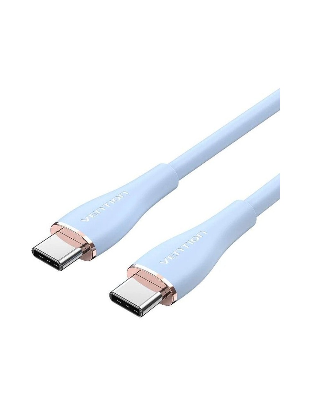 Cable USB 2.0 Tipo-C Vention TAWSG/ USB Tipo-C Macho - USB Tipo-C Macho/ Hasta 100W/ 480Mbps/ 1.5m/ Azul