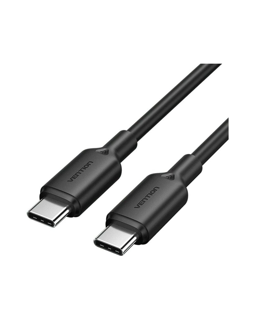 Cable USB 2.0 Tipo-C 3A Vention TRCBF/ USB Tipo-C Macho - USB Tipo-C Macho/ Hasta 60W/ 480Mbps/ 1m/ Negro