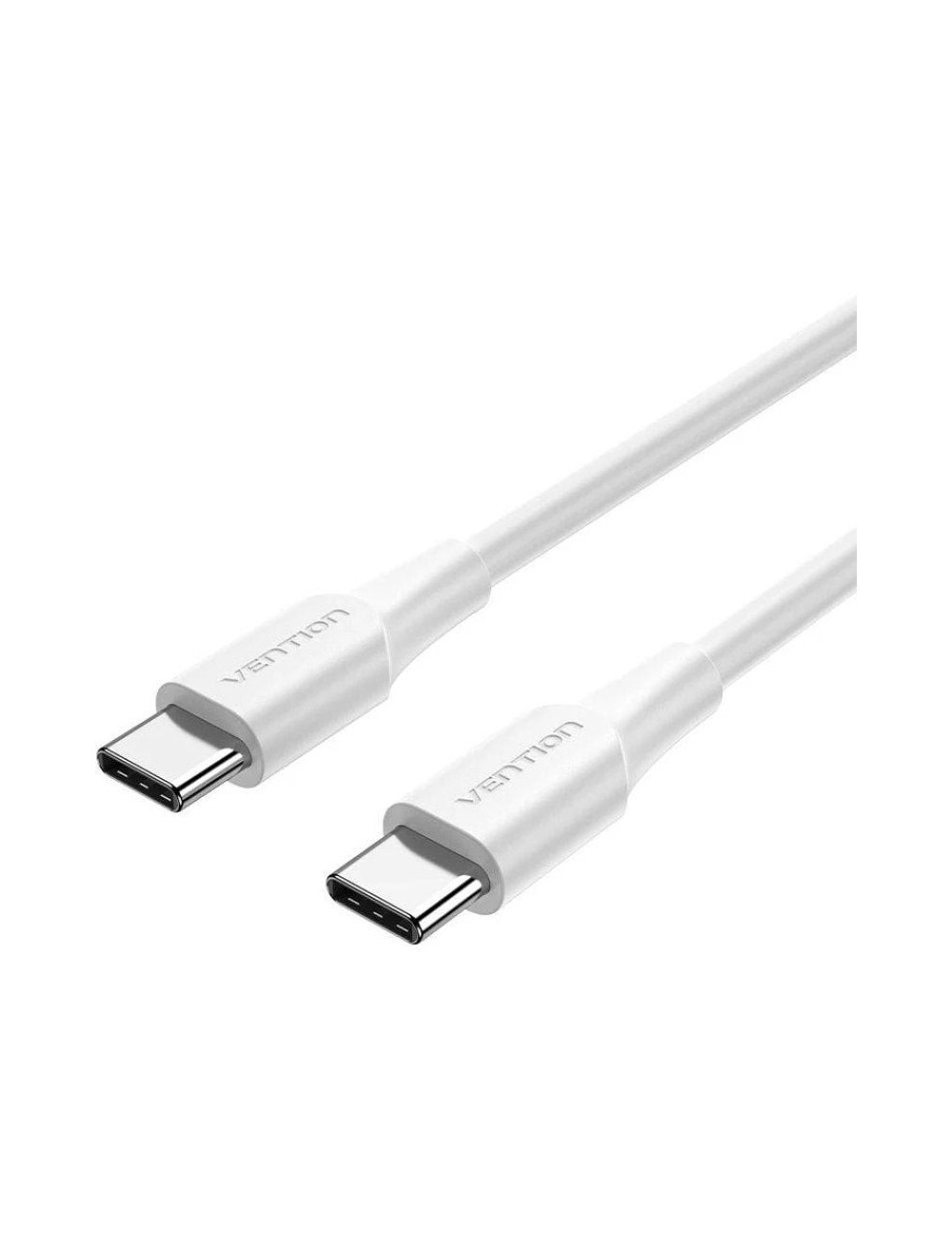 Cable USB 2.0 Tipo-C 3A Vention TRCWF/ USB Tipo-C Macho - USB Tipo-C Macho/ Hasta 60W/ 480Mbps/ 1m/ Blanco