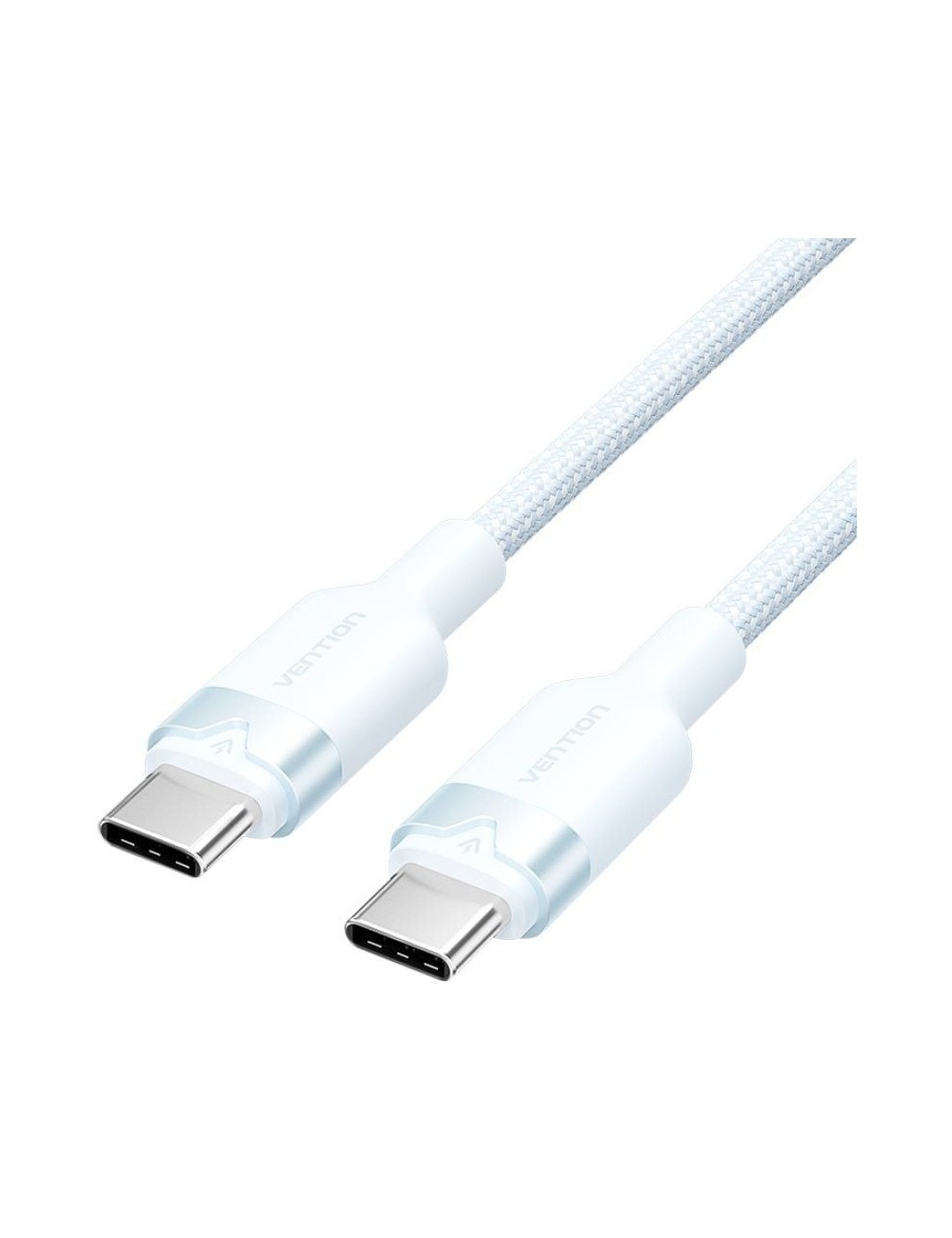 Cable USB 2.0 Tipo-C 3A Vention TRDSH/ USB Tipo-C Macho - USB Tipo-C Macho/ Hasta 60W/ 480Mbps/ 2m/ Azul