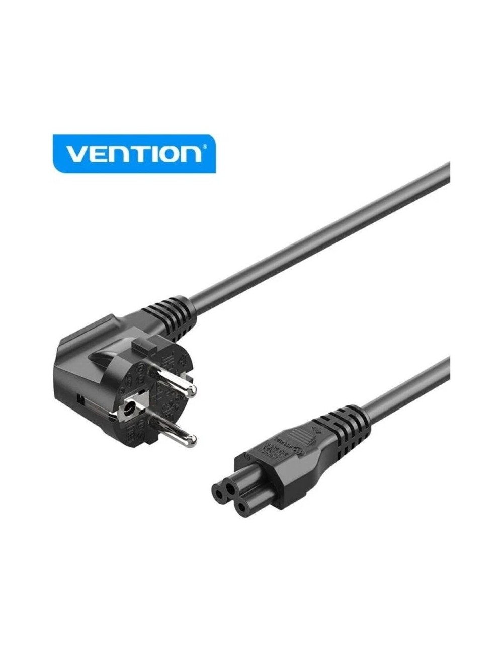 Cable de Alimentación Vention ZCKBAC/ IEC C5 Hembra - CEE7 Macho/ 1.8m/ Negro