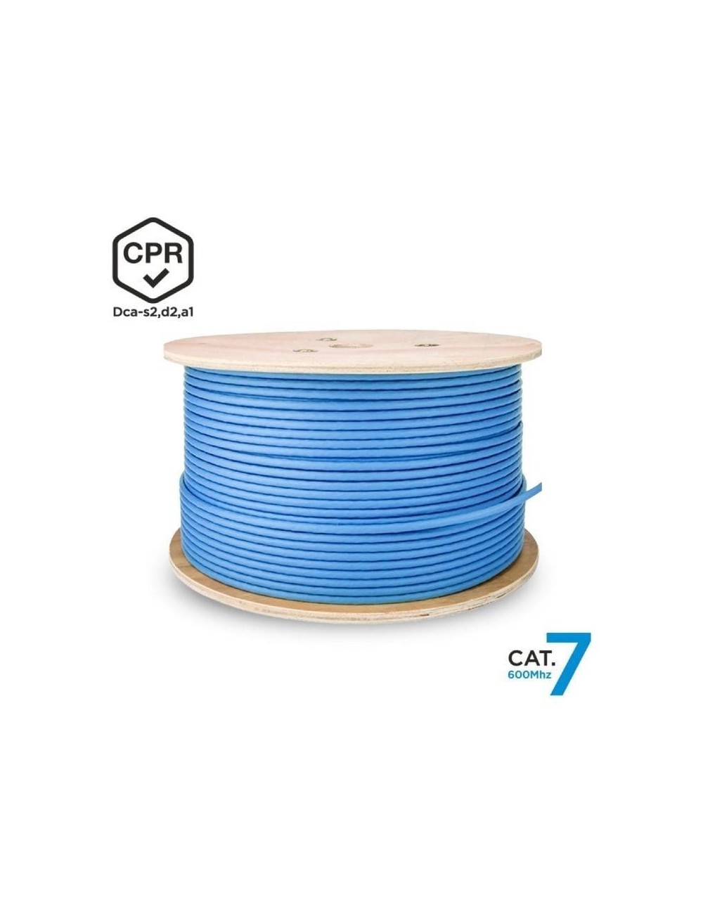 Bobina de Cable RJ45 SFTP AWG23 LSZH CPR Dca Aisens A146-0665 Cat.7/ 305m/ Azul
