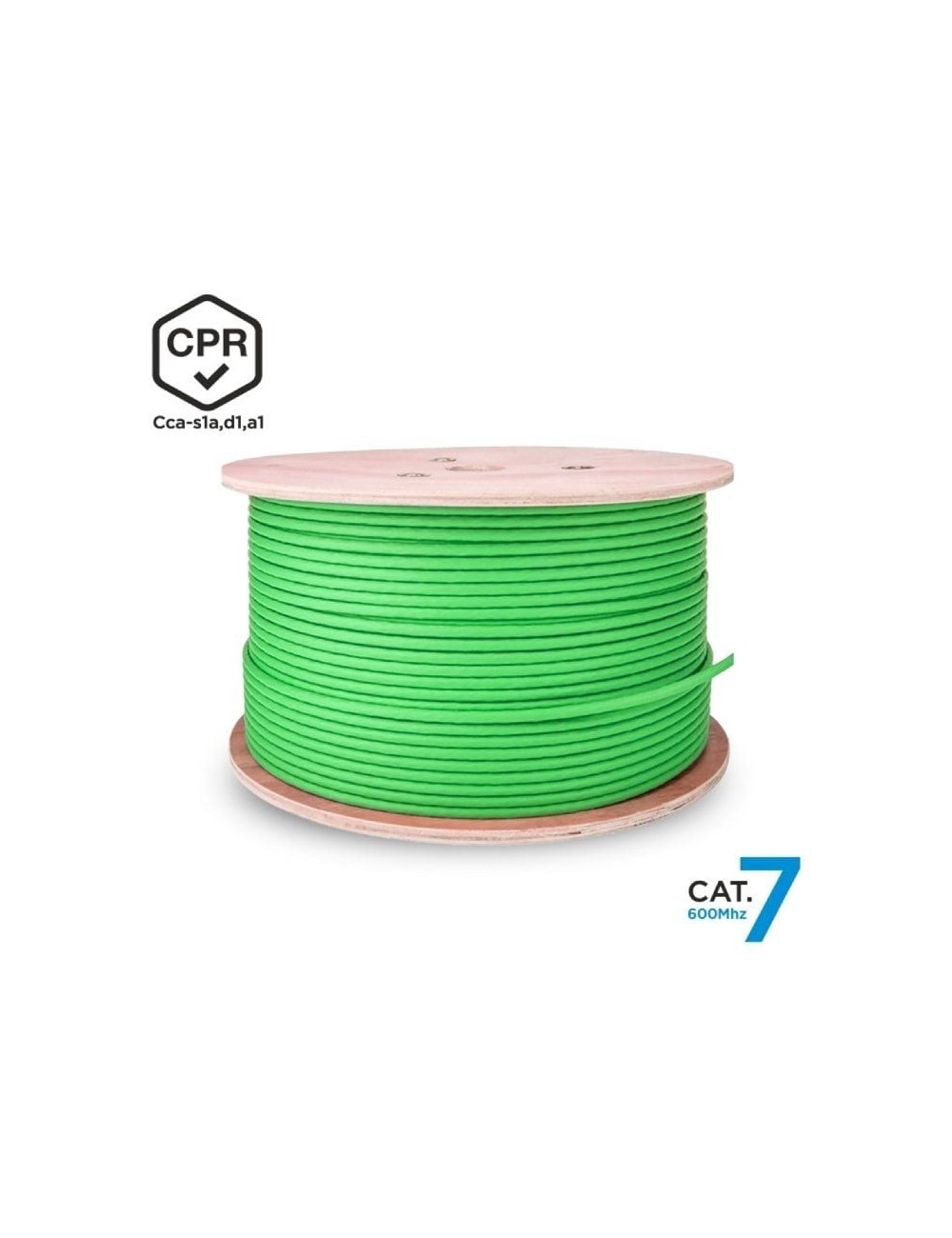 Bobina de Cable RJ45 SFTP AWG23 LSZH CPR Cca Aisens A146-0667 Cat.7/ 305m/ Verde