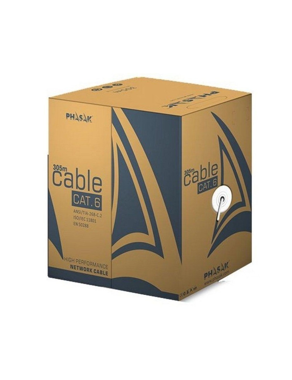 Bobina de Cable RJ45 FTP Phasak PHR 6312 Cat.6/ 305m/ Gris